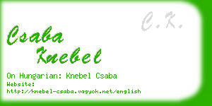 csaba knebel business card